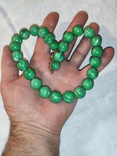 Vintage damen kette grün - vintage,
